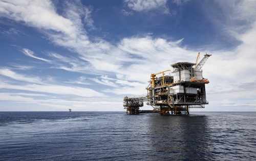 Plataforma petrolera offshore del complejo Okume en aguas de Guinea Ecuatorial.